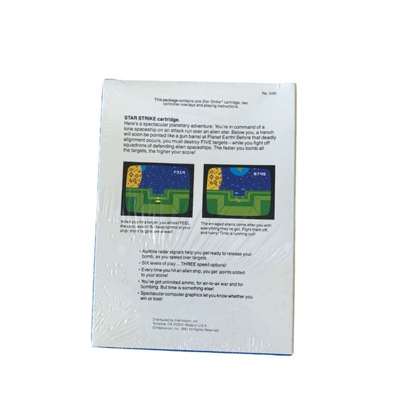 Vintage Intellivision STAR STRIKE Game Cartridge 5161 SEALED - Picture 2 of 2